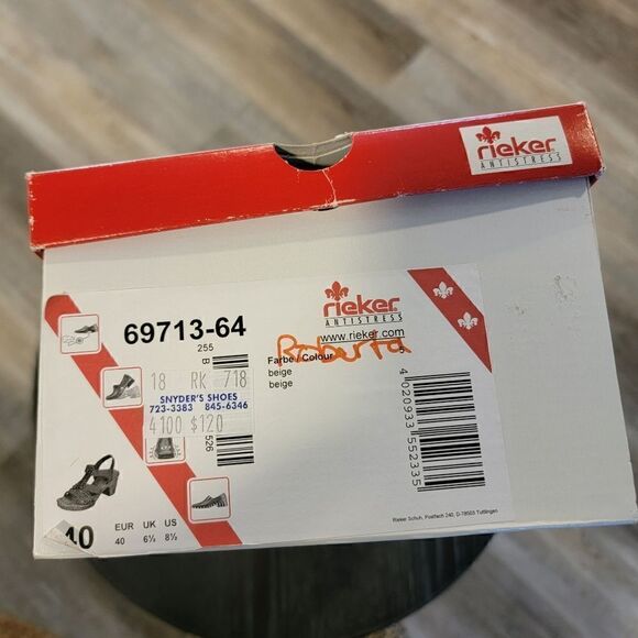 Rieker 69713-64 Beige Kiesel Size 8.5 - Picture 5 of 5